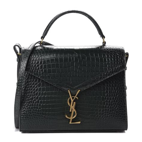 ysl shoulder bag crocodile|SAINT LAURENT Calfskin Crocodile Embossed Medium Classic .